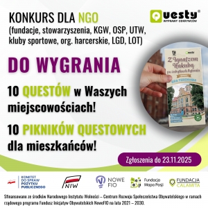 Konkurs dla NGO  - wygraj quest i piknik questowy!