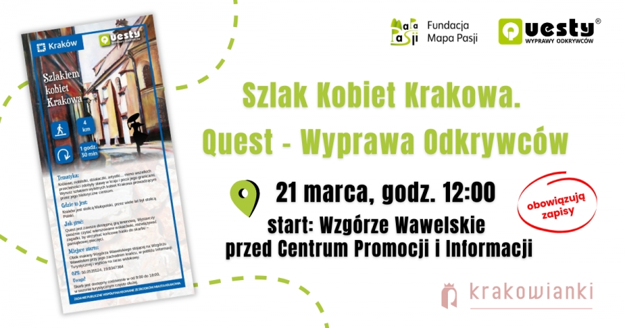 Miesiąc Krakowianek z questem Szlakiem kobiet Krakowa
