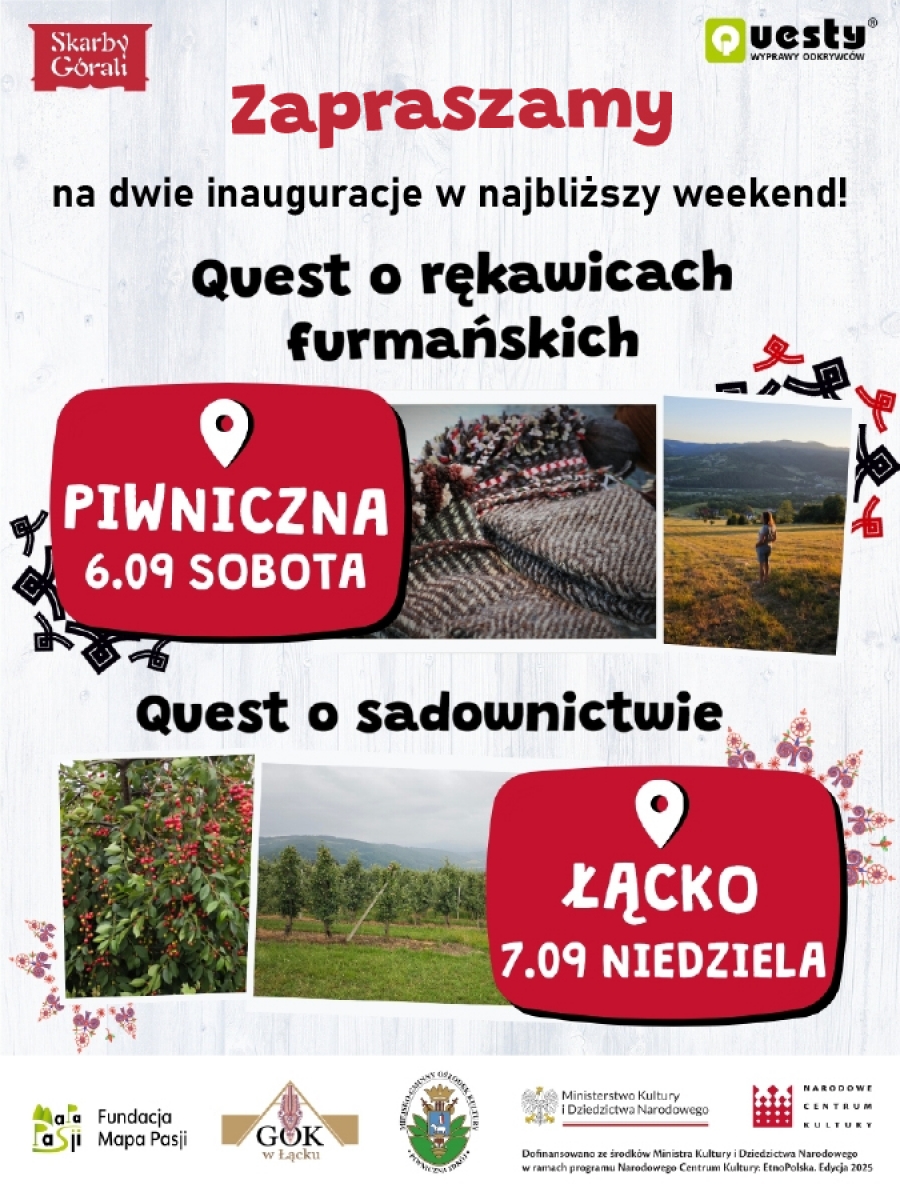 Inauguracja questów w Piwnicznej i w Łącku w najbliższy weekend