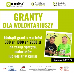 Granty dla wolontariuszy questowych